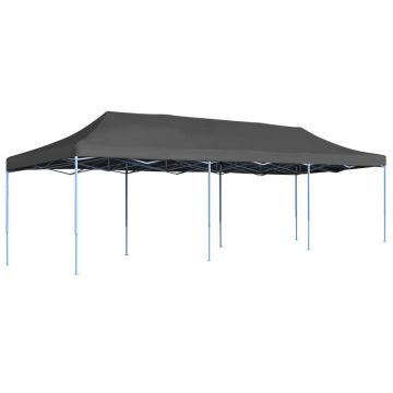 Gossi cort de petrecere pliabil, antracit, 3 x 9 m