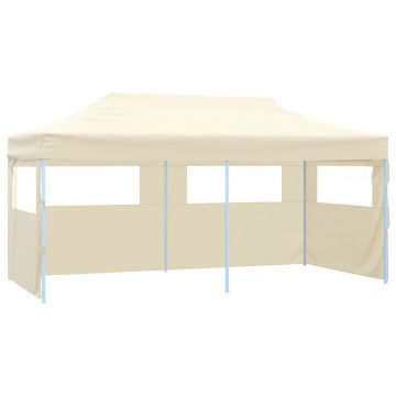 Gossi cort de petrecere pliabil cu 4 pereti, crem, 3 x 6 m, otel