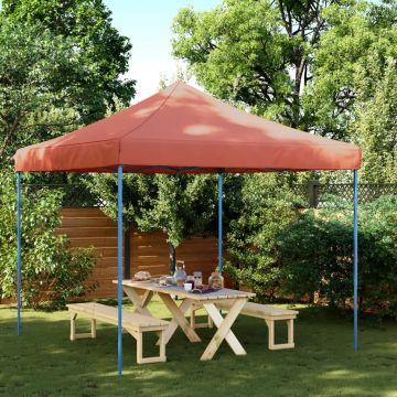 Gossi cort de petrecere pliabil pop-up, 292x292x315 cm, teracota