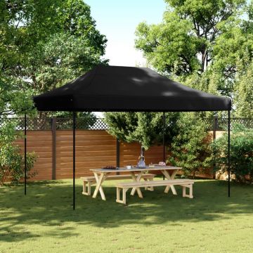 Gossi cort de petrecere pliabil pop-up, 410x279x315 cm, negru