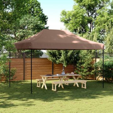 Gossi cort de petrecere pliabil pop-up, 440x292x315 cm, maro
