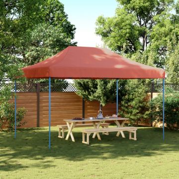 Gossi cort de petrecere pliabil pop-up, 440x292x315 cm, teracota