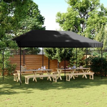 Gossi cort de petrecere pliabil pop-up, 580x292x315 cm, negru