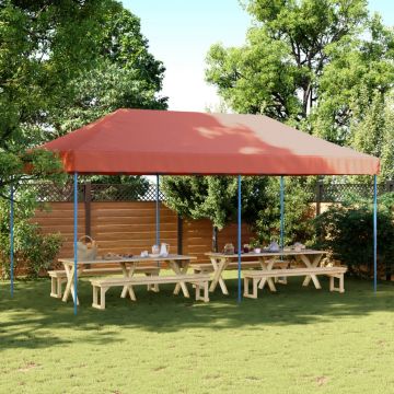 Gossi cort de petrecere pliabil pop-up, 580x292x315 cm, teracota