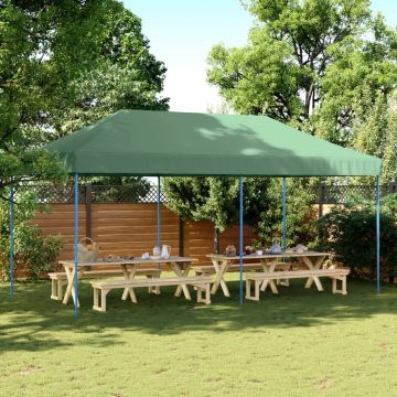 Gossi cort de petrecere pliabil pop-up, 580x292x315 cm, verde