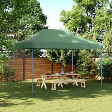 Gossi cort de petrecere pliabil pop-up, verde, 410x279x315 cm