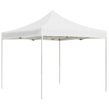 Gossi cort de petrecere pliabil profesional, alb, 2 x 2 m, aluminiu