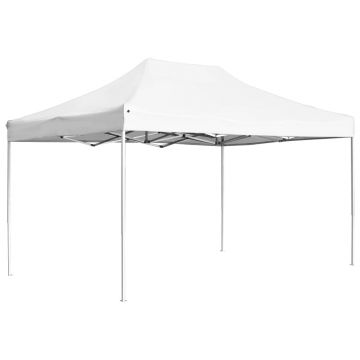 Gossi cort de petrecere pliabil profesional, alb, 4,5x3 m, aluminiu