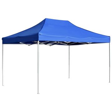 Gossi cort de petrecere pliabil profesional albastru 4,5x3 m aluminiu