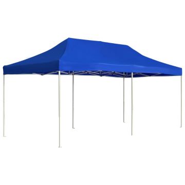 Gossi cort de petrecere pliabil profesional albastru 6x3 m aluminiu