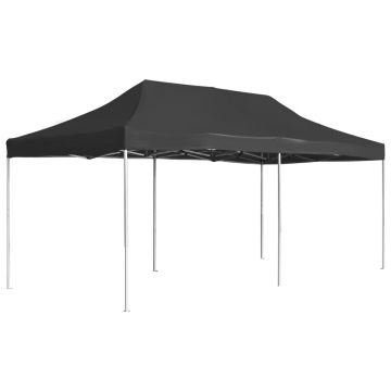 Gossi cort de petrecere pliabil profesional, antracit, 6x3m, aluminiu