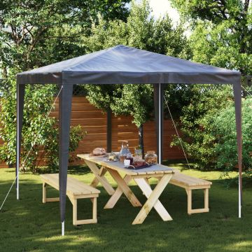 Gossi cort de petrecere profesional, antracit, 2,5x2,5 m, 90 g/m2