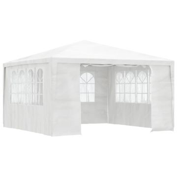 Gossi cort de petrecere profesional cu pereti alb 4 x 4 m 90 g/m2