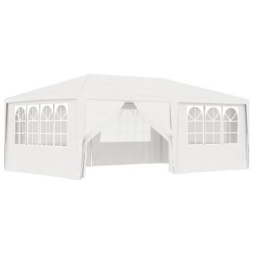 Gossi cort de petrecere profesional cu pereti alb 4 x 6 m 90 g/m2
