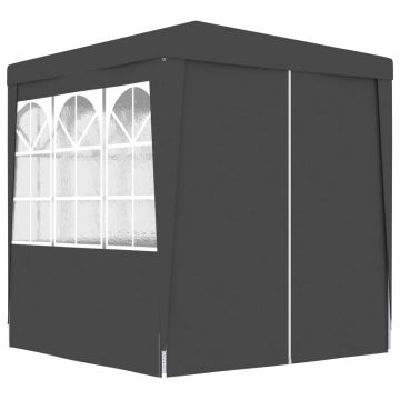 Gossi cort de petrecere profesional cu pereti antracit 2x2 m 90 g/m2