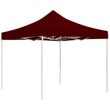 Gossi cort de petrecere profesional pliabil, bordo, 2 x 2 m, aluminiu