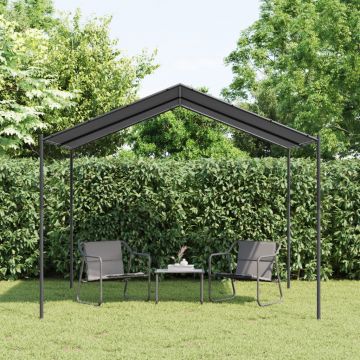 Gossi cort pavilion, antracit, 3x3 m, otel si material textil