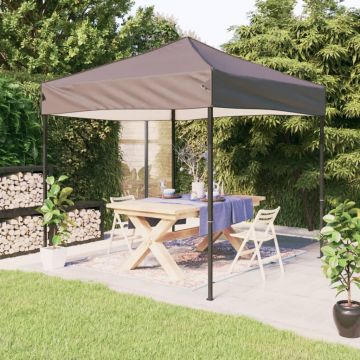 Gossi cort pliabil pentru petrecere, gri taupe, 3x3 m