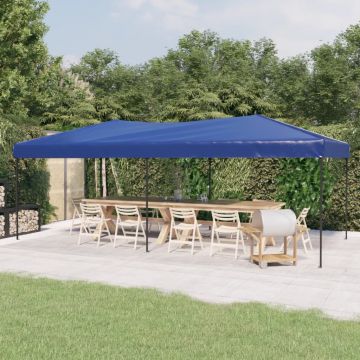Gossi cort pliabil pentru petreceri, albastru, 3x6 m