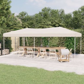 Gossi cort pliabil pentru petreceri, crem, 3x6 m