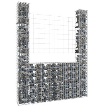 Gossi cos de gabion in forma de u, 2 stalpi, 140x20x200 cm, fier