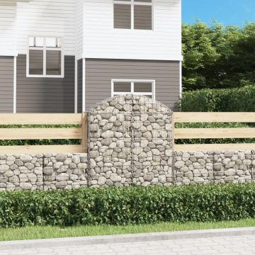 Gossi cos gabion arcuit, 100x30x120/140 cm, fier galvanizat