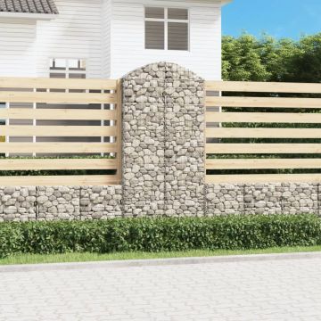 Gossi cos gabion arcuit, 100x30x200/220 cm, fier galvanizat