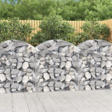 Gossi cos gabion arcuit, 100x50x100/120 cm, fier galvanizat