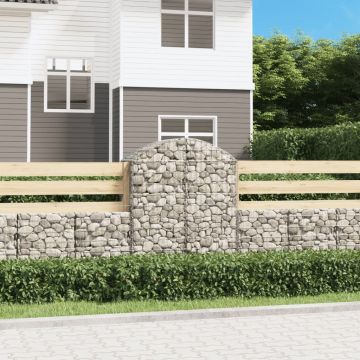 Gossi cos gabion arcuit, 100x50x120/140 cm, fier galvanizat