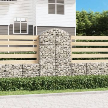 Gossi cos gabion arcuit, 100x50x160/180 cm, fier galvanizat