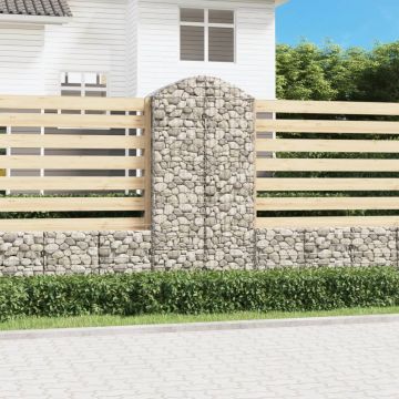 Gossi cos gabion arcuit, 100x50x200/220 cm, fier galvanizat