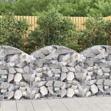 Gossi cos gabion arcuit, 100x50x80/100 cm, fier galvanizat