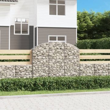 Gossi cos gabion arcuit, 150x30x120/140 cm, fier galvanizat
