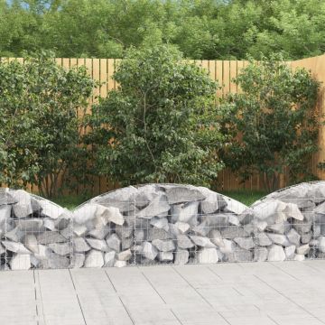 Gossi cos gabion arcuit, 150x30x40/60 cm, fier galvanizat
