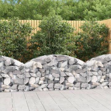 Gossi cos gabion arcuit, 150x30x60/80 cm, fier galvanizat