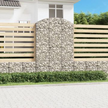 Gossi cos gabion arcuit, 150x50x220/240 cm, fier galvanizat