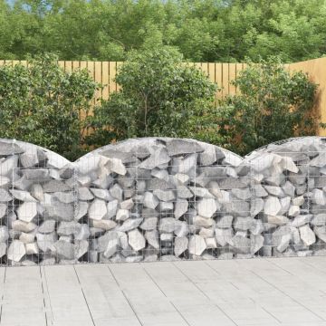 Gossi cos gabion arcuit, 150x50x80/100 cm, fier galvanizat