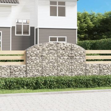 Gossi cos gabion arcuit 200x30x120/140 cm fier galvanizat