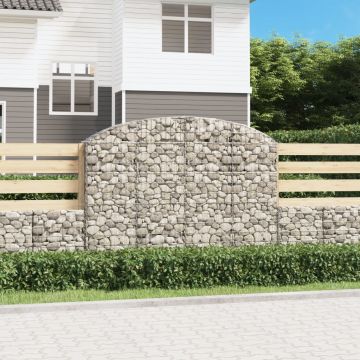 Gossi cos gabion arcuit 200x30x140/160 cm fier galvanizat