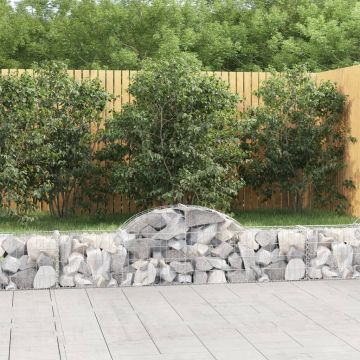 Gossi cos gabion arcuit, 200x30x40/60 cm, fier galvanizat