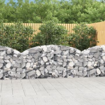 Gossi cos gabion arcuit 200x30x80/100 cm fier galvanizat