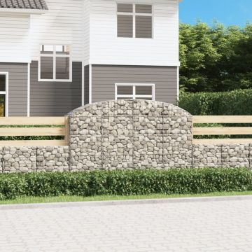 Gossi cos gabion arcuit 200x50x120/140 cm fier galvanizat