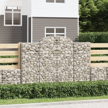 Gossi cos gabion arcuit, 200x50x140/160 cm, fier galvanizat
