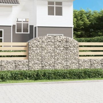 Gossi cos gabion arcuit, 200x50x140/160 cm, fier galvanizat
