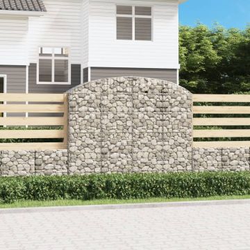 Gossi cos gabion arcuit, 200x50x160/180 cm, fier galvanizat