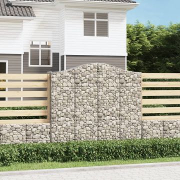 Gossi cos gabion arcuit, 200x50x180/200 cm, fier galvanizat