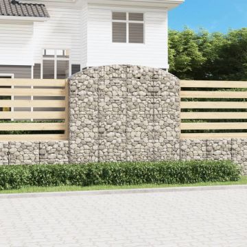 Gossi cos gabion arcuit, 200x50x180/200 cm, fier galvanizat