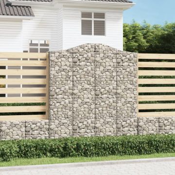 Gossi cos gabion arcuit, 200x50x220/240 cm, fier galvanizat