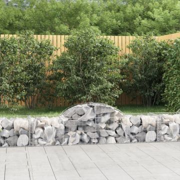 Gossi cos gabion arcuit, 200x50x40/60 cm, fier galvanizat
