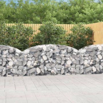 Gossi cos gabion arcuit 200x50x80/100 cm fier galvanizat